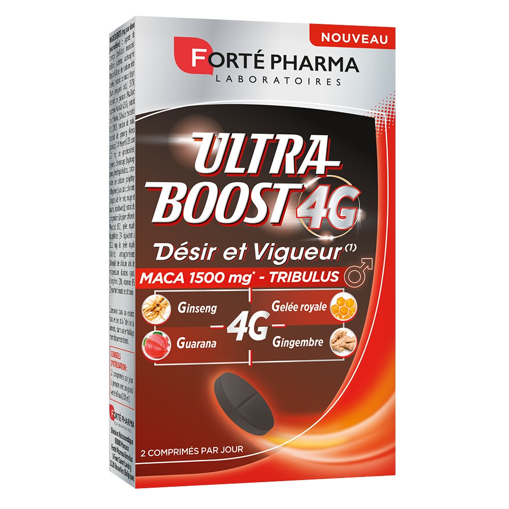 Forté Pharma Ultra Boost 4G Booster naturale desiderio e vigore con Maca e Tribulus 30 compresse