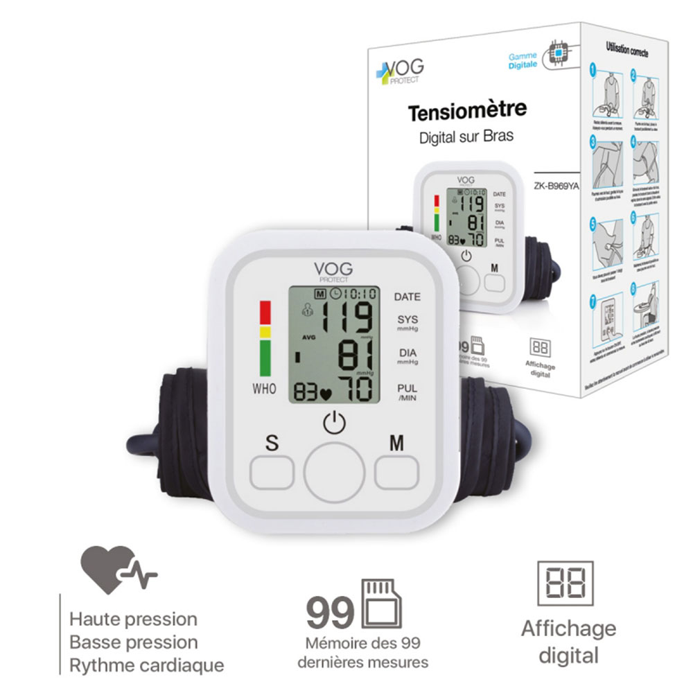Vog Protect Misuratore di pressione digitale da braccio Vog Protect ZK-B869YA