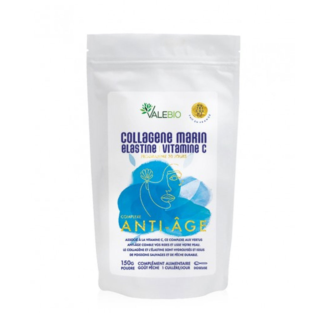 Valebio Collagene marino elastina vitamina C complesso anti-età 150 g