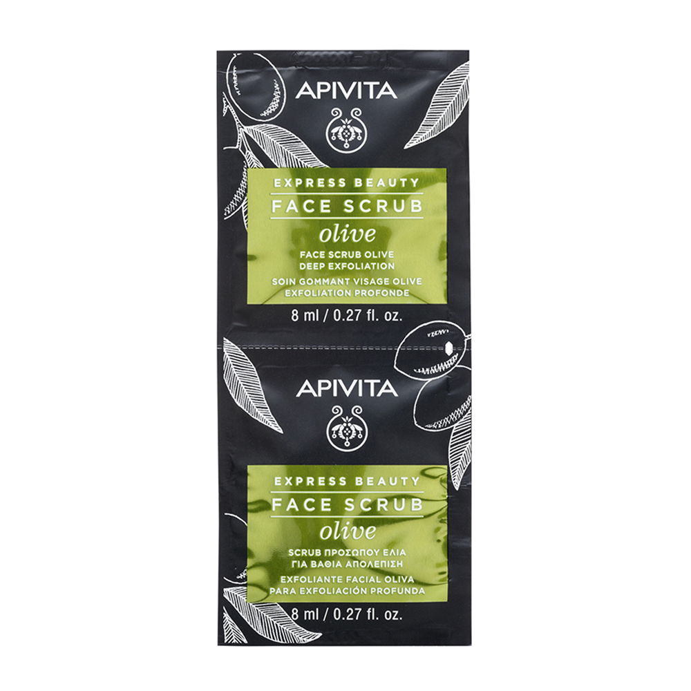 Apivita Express Beauty Esfoliante viso a esfoliazione profonda all'oliva 2 x 8 ml