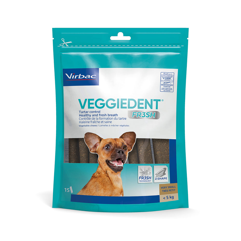 Virbac Veggiedent Cane da masticare Fresh 15 strisce