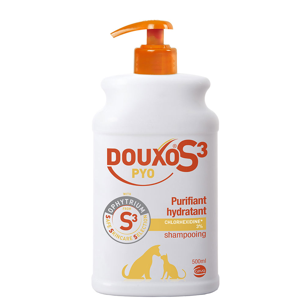 Douxo Shampoo purificante e idratante S3 Pyo clorexidina 3% 500 ml