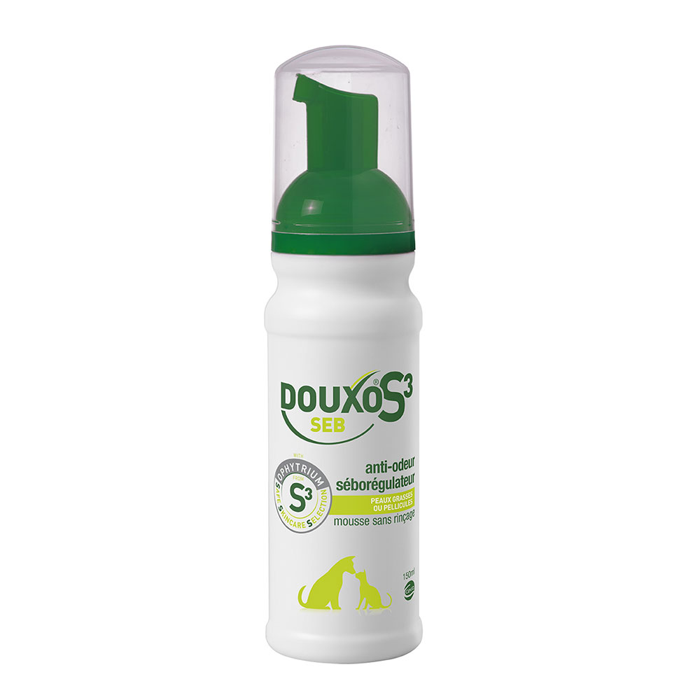 Douxo Mousse senza risciacquo anti-odore e seboregolatrice S3 Seb pelli grasse o con forfora 150 ml