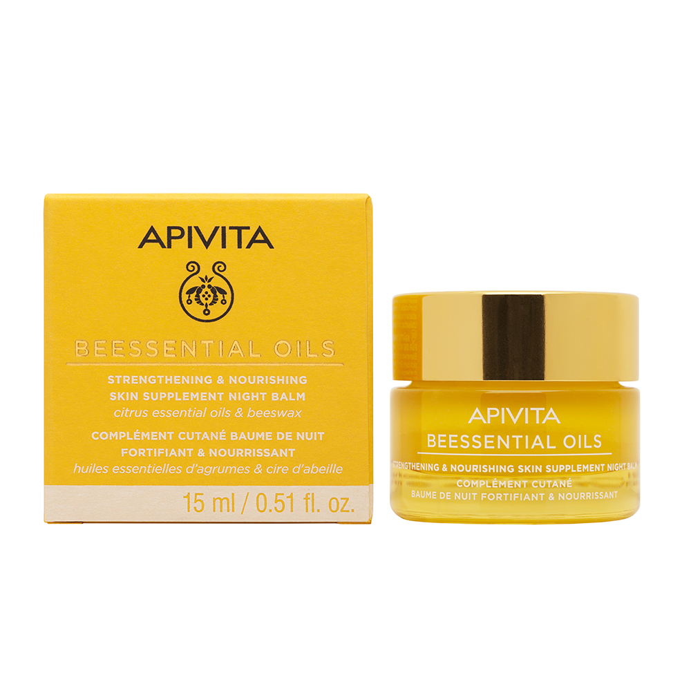 Apivita Beessential Oils Balsamo notte Rinforzante e Nutriente 15ml