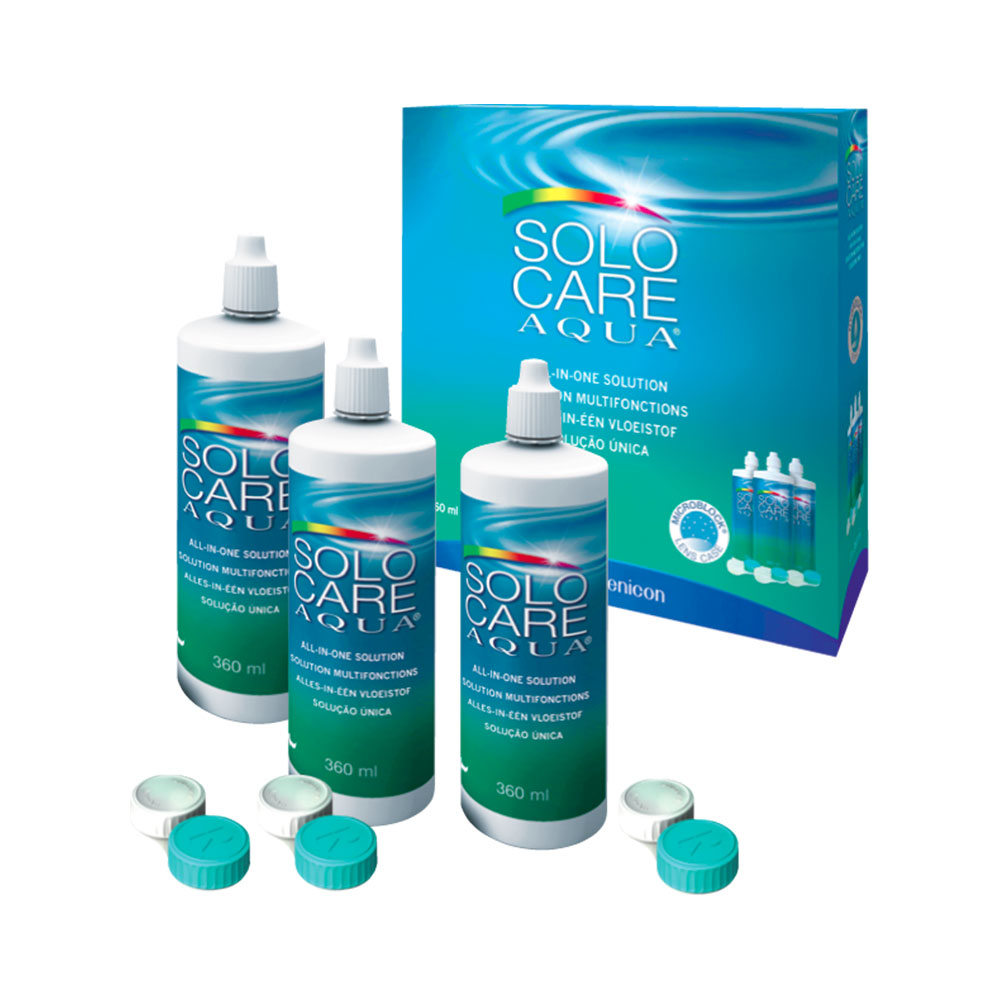 Menicon Solocare Aqua Soluzione multifunzionale per lenti morbide 3x360ml