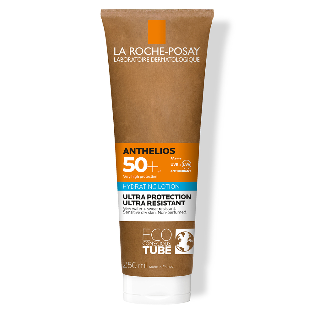 La Roche-Posay Anthelios Latte solare idratante corpo senza profumo SPF50+ tubo eco-responsabile 250ml