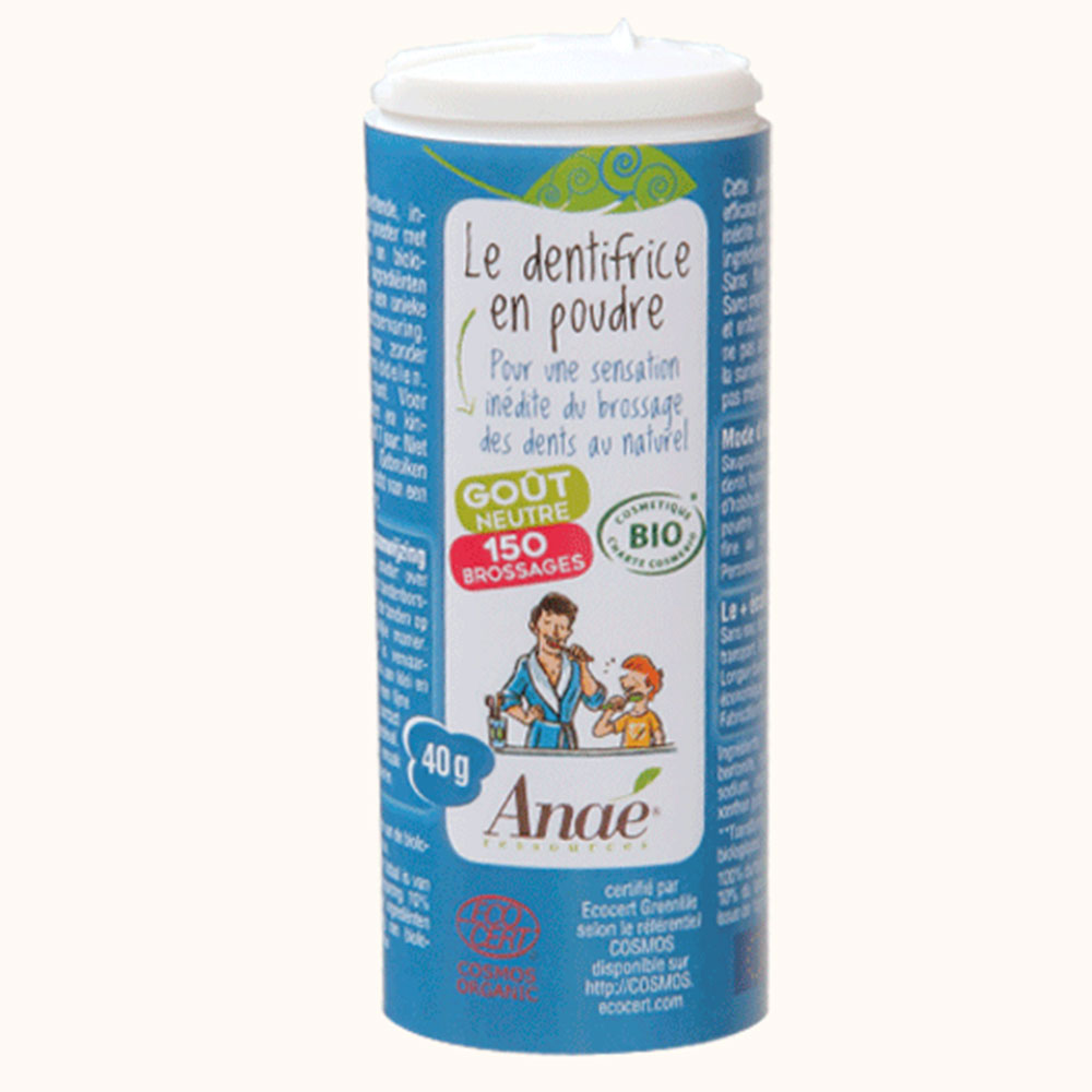 Anae Dentifricio biologico in polvere gusto neutro 40g