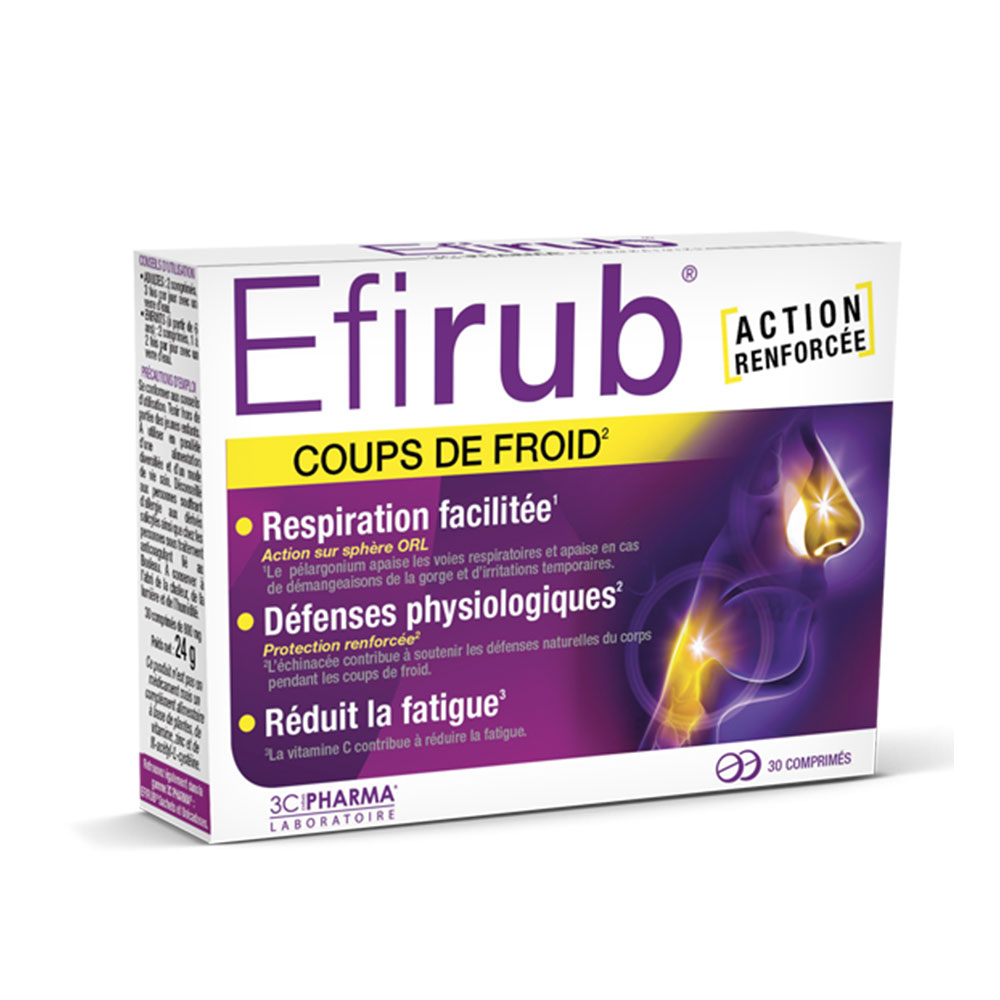 3C Pharma Efirub Colpo di freddo Coups de froid 30 compresse
