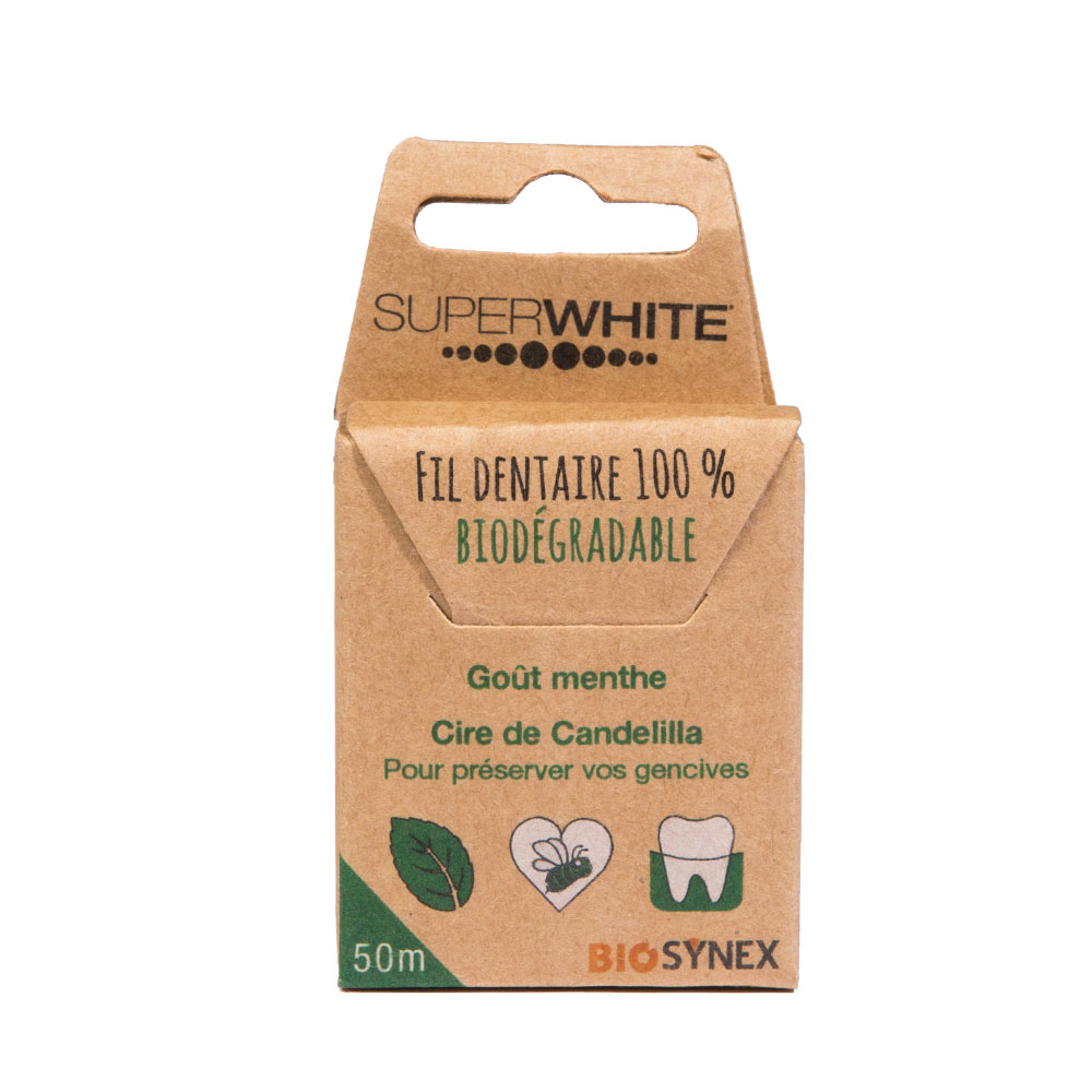 Biosynex Filo interdentale 100% biodegradabile Aroma di menta 50m