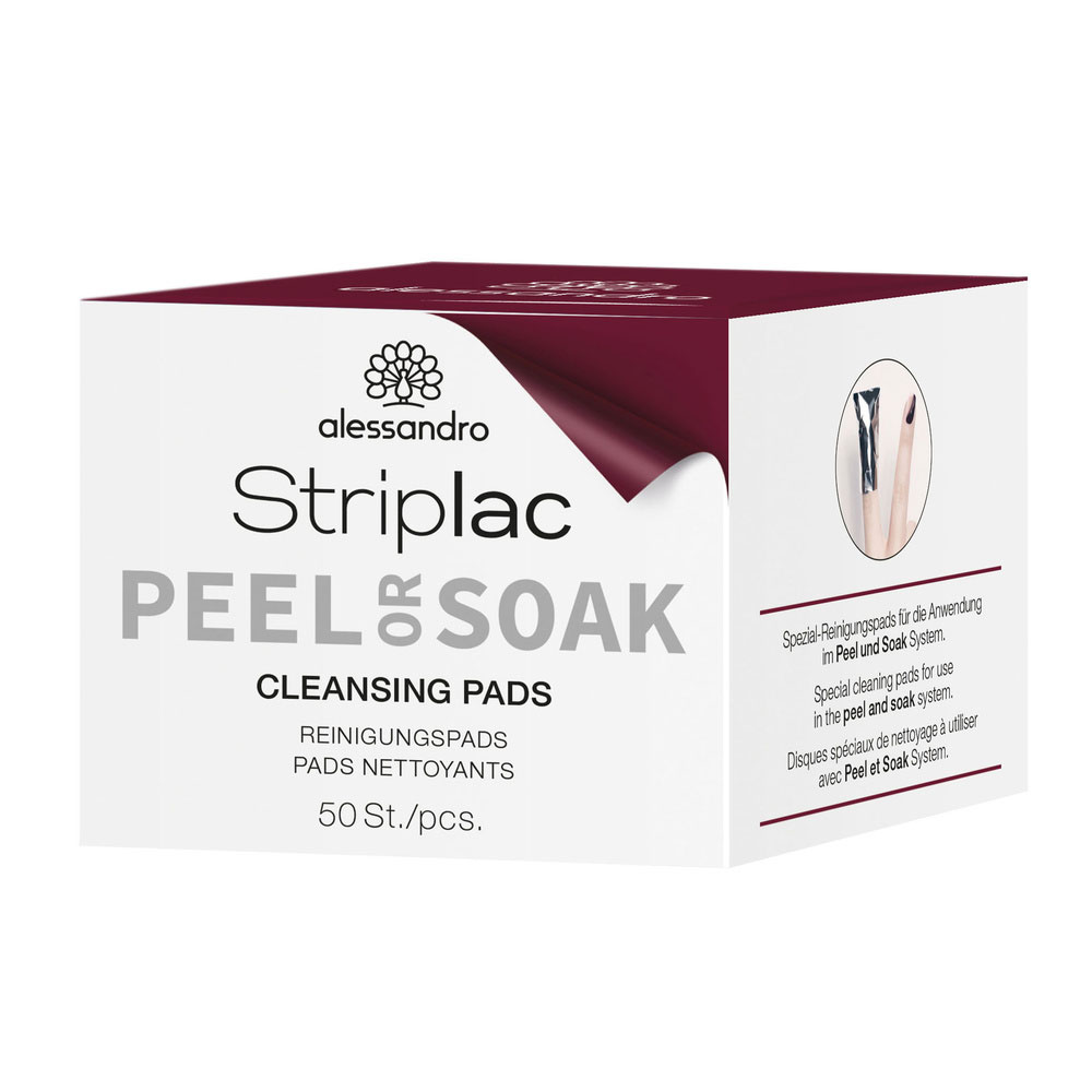 Alessandro Striplac Pad Detergenti per unghie Peel Or Soak 50 pezzi