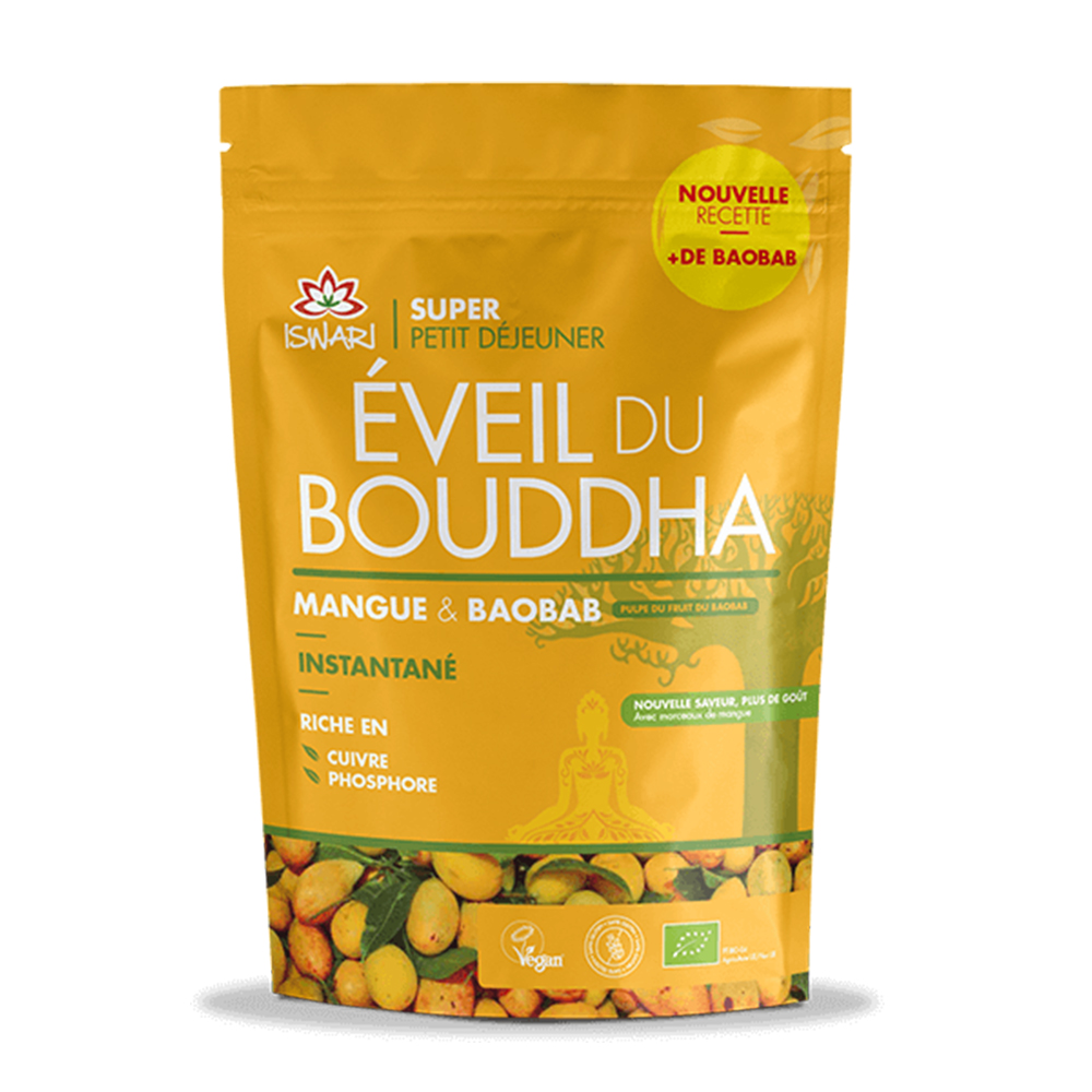 Iswari Eveil du Bouddha Mango Baobab biologico Colazione Super 360g