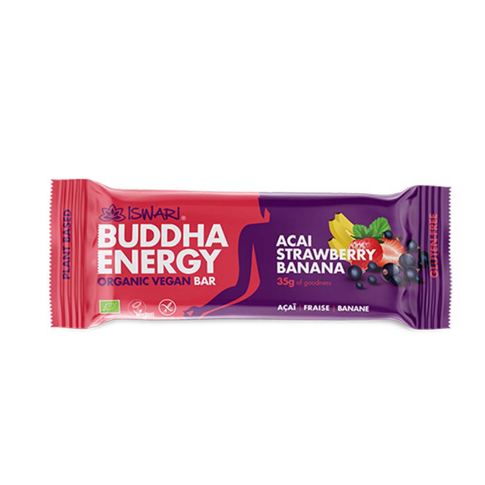 Iswari Barretta Energetica Energia biologica Buddha, Acai, Fragola e Banana 35g