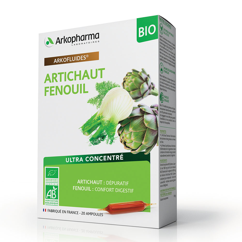 Arkopharma Arkofluidi Carciofo Finocchio Biologico 20 Fiale