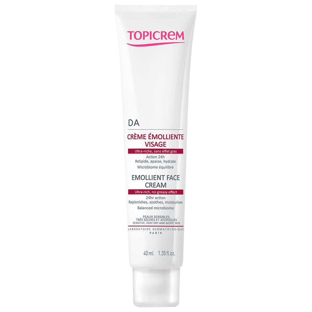 Topicrem Da Pelle Atopica Crema emolliente viso pelle sensibile, molto secca 40 ml