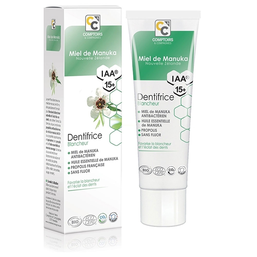 Comptoirs Et Compagnies Dentifricio biologico sbiancante al miele di Manuka 75ml