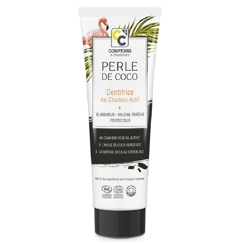 Comptoirs Et Compagnies Dentifricio biologico al Carbone attivo Perla di Cocco 75ml
