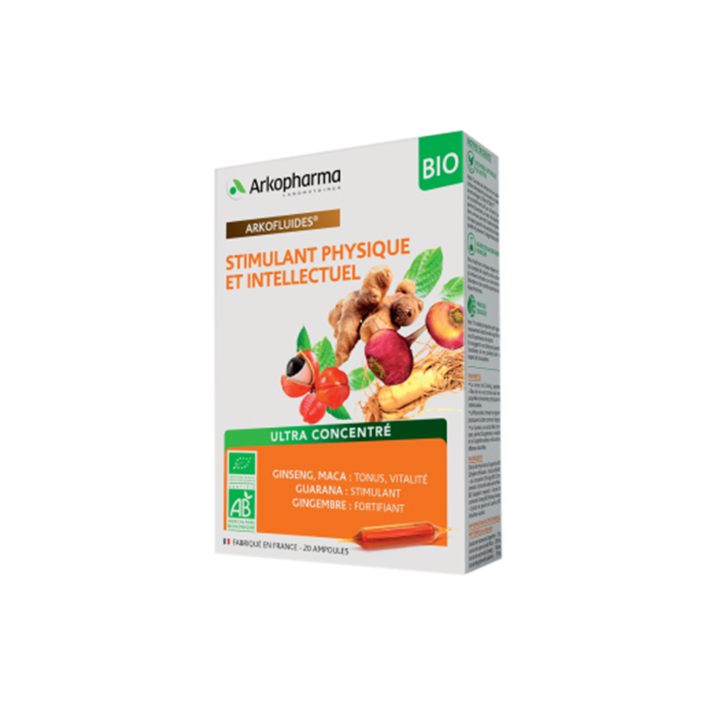 Arkopharma Arkofluidi Stimolante organico, Tonico e Vitale 20 lampadine