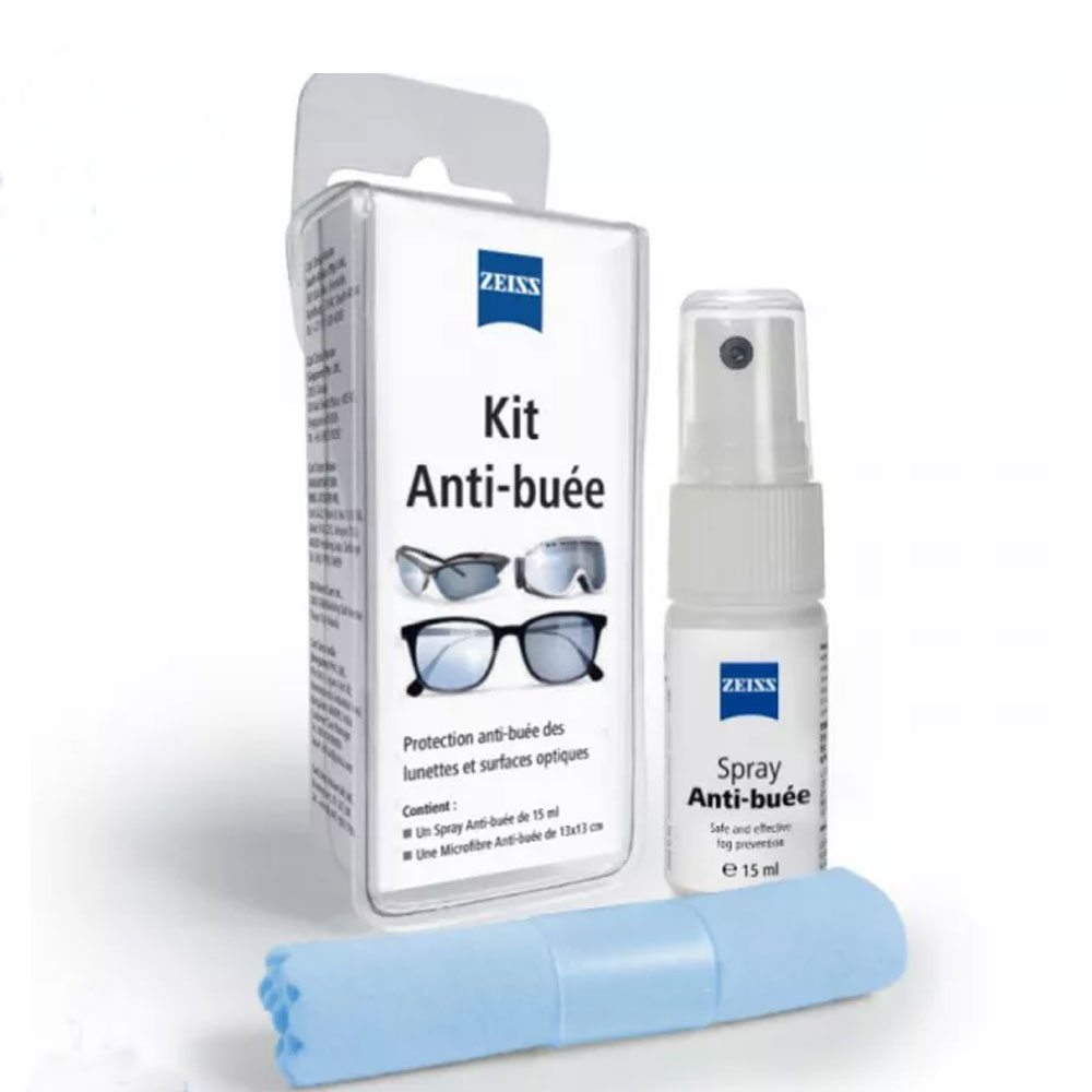 Zeiss Kit antiappannamento Panno in microfibra + spray da 15 ml