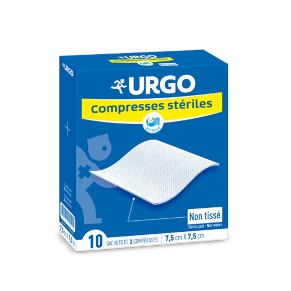 Urgo Compresse sterili in tessuto non tessuto 7,5 x 7,5 cm x 10