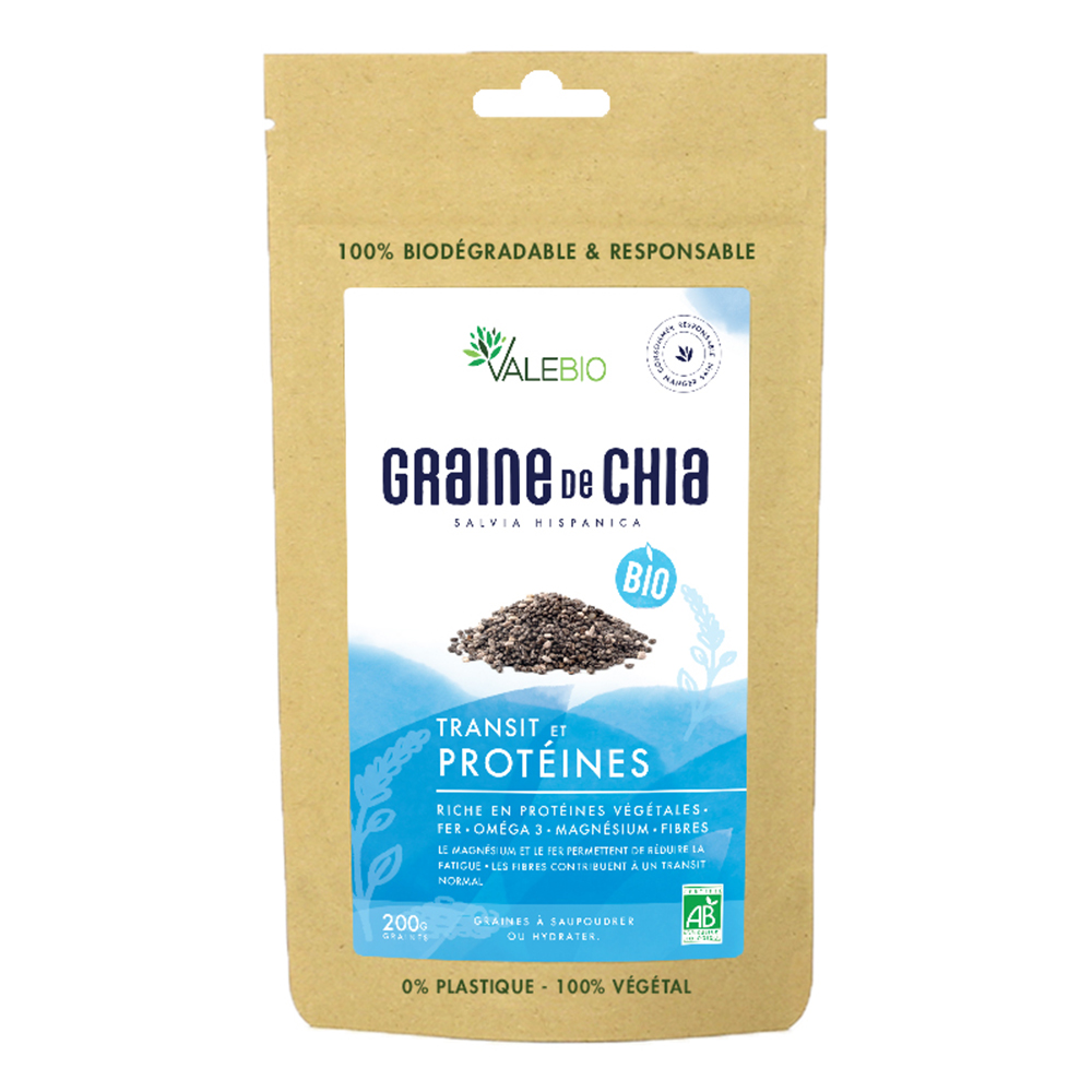 Valebio Semi di chia biologici Super Food 200g