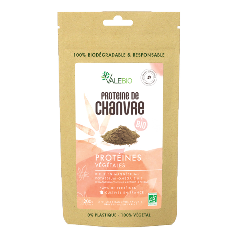 Valebio Proteine di canapa biologiche 200g