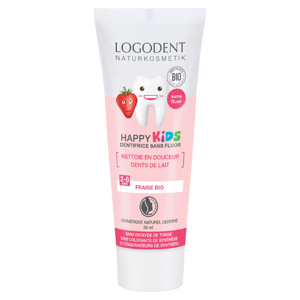 Logona Happy Kids Dentifricio in gel alla fragola bio senza fluoro 50ml