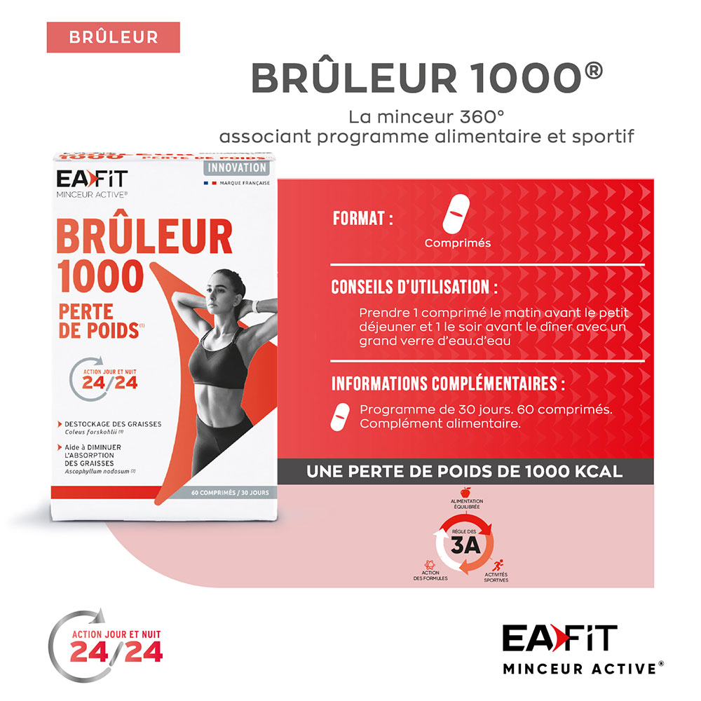 Eafit bruciagrassi 1000 perdita di peso giorno e notte 60 compresse