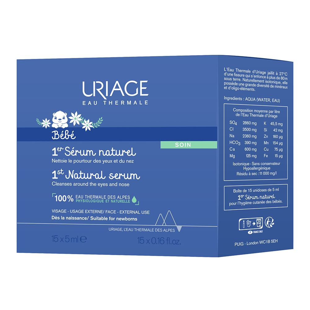 Uriage Bébé 1&deg; Siero Fisiologico Naturale Naso E Occhi X18 Bebe 75ml