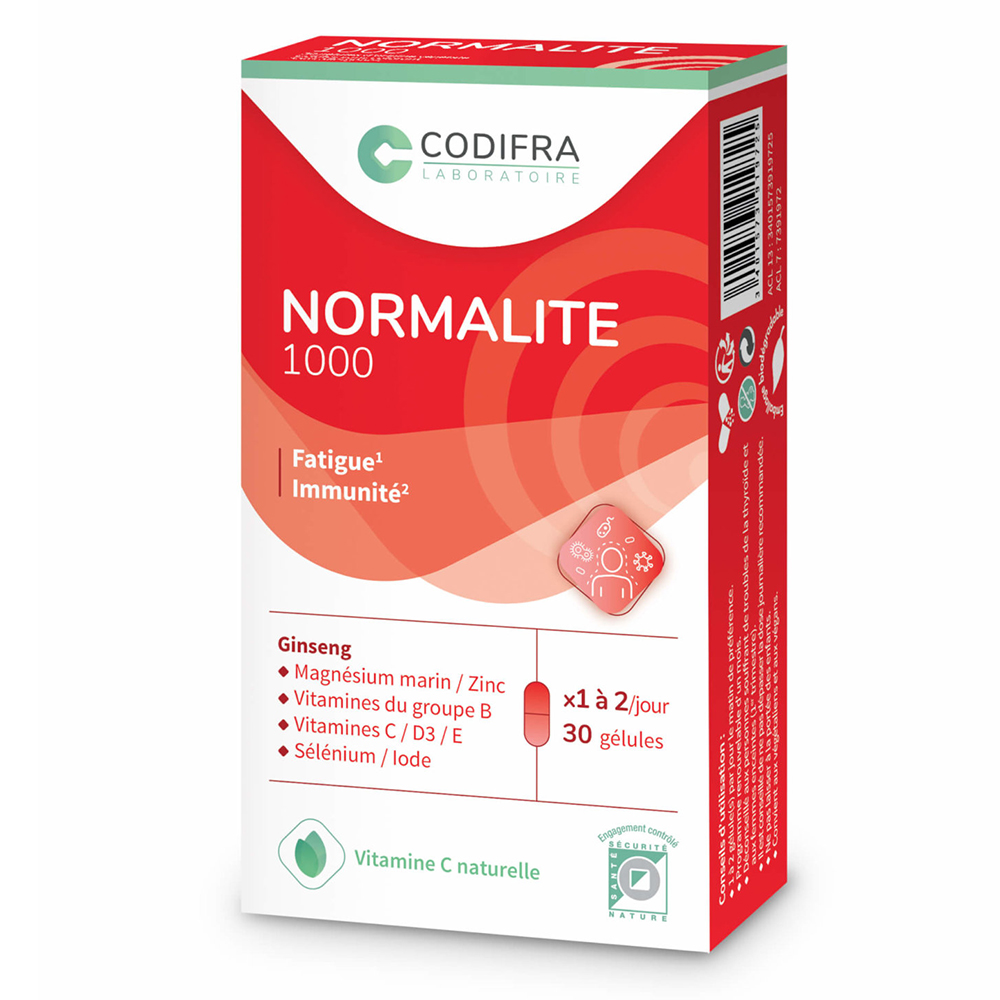 Codifra Normalite 1000 Stanchezza e Difese immunitarie 30 Geluli