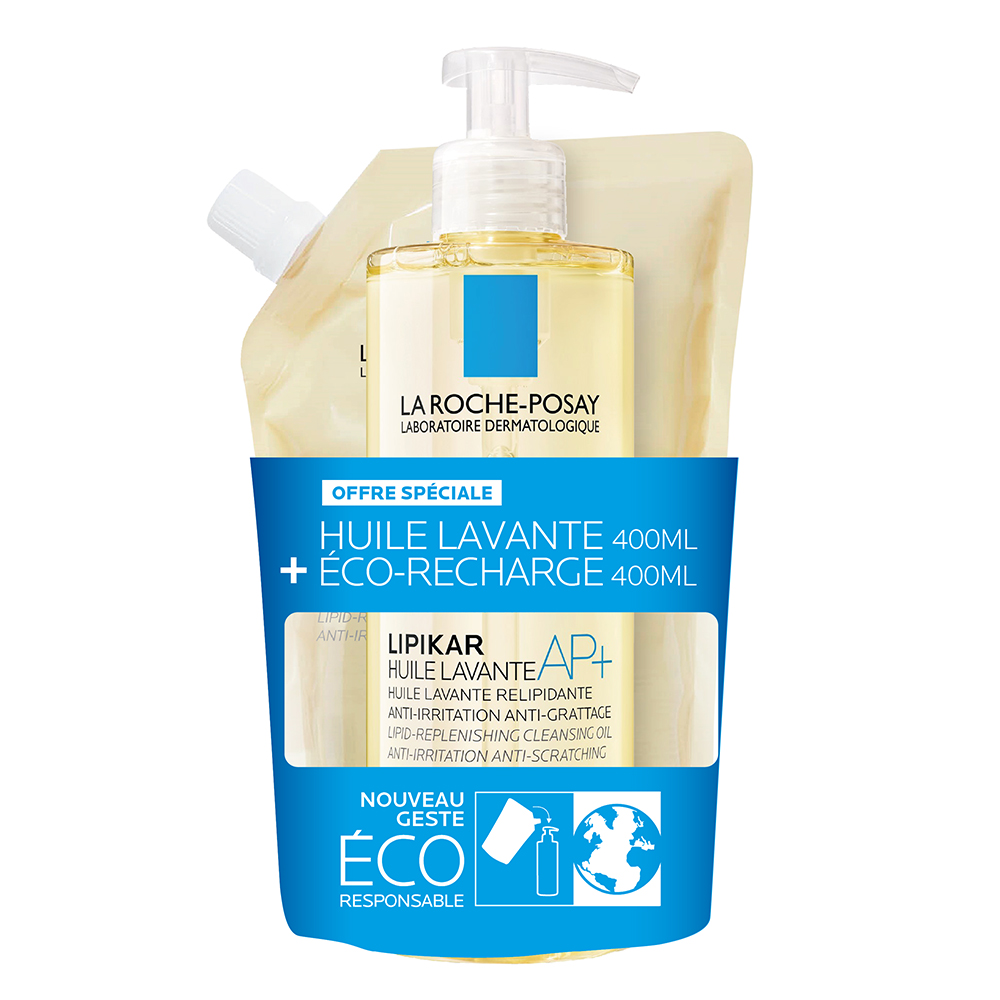 La Roche-Posay Lipikar Olio detergente relipidante anti-irritazioni + ricarica eco 2x400ml