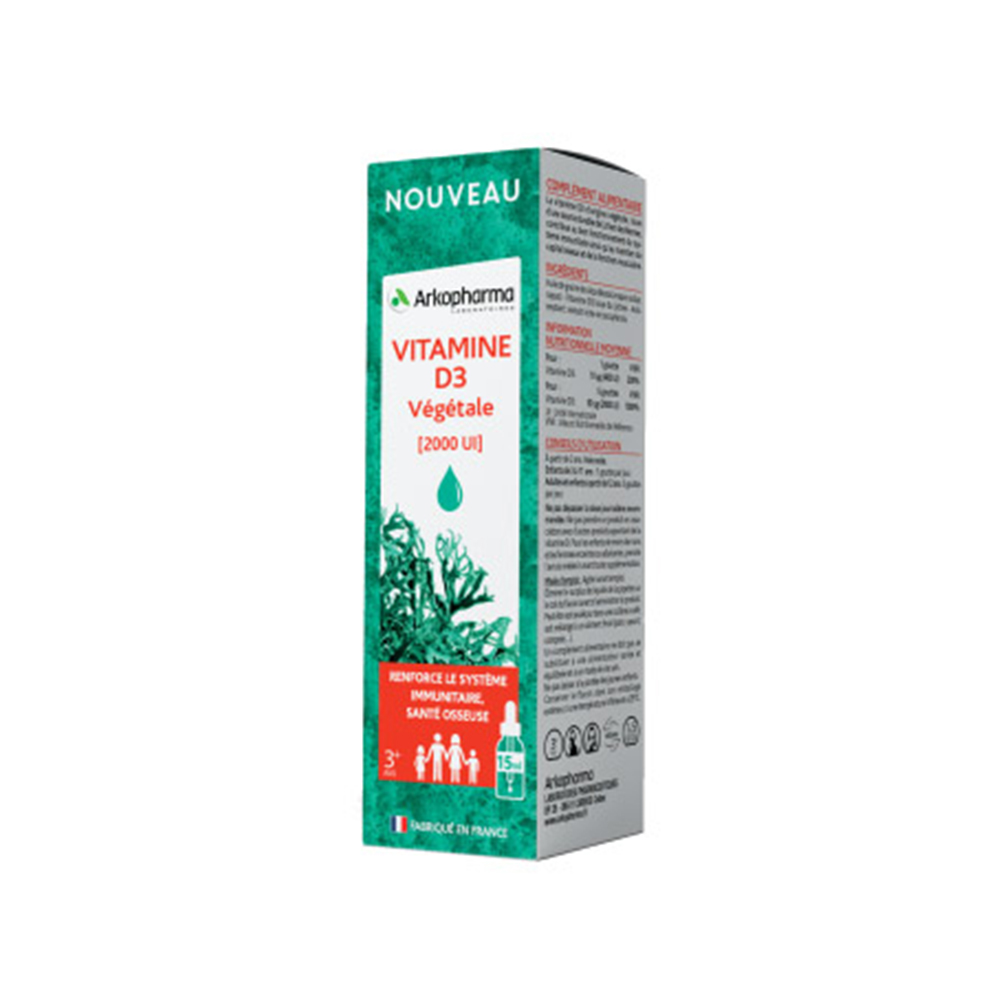 Arkopharma Arkofluidi Vitamina D3 vegetale flacone 15 ml